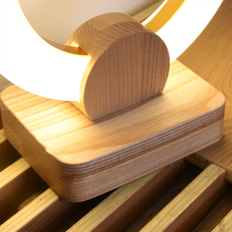 Elara Wooden Halo Lamp | Homio Lumina