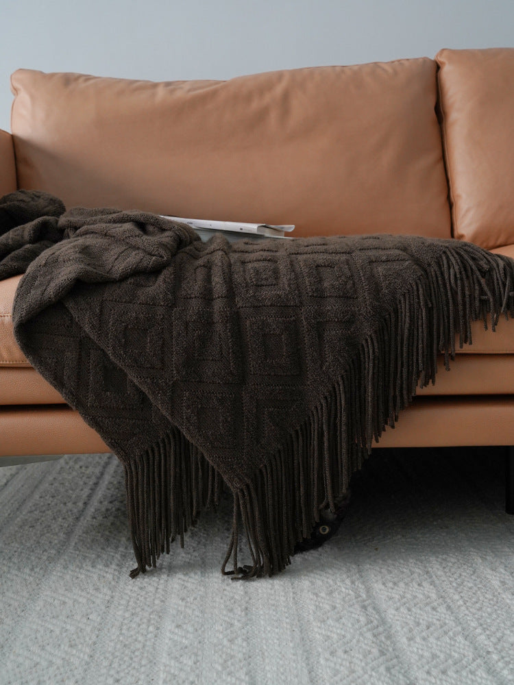 Aurelyn Jacquard Knit Blanket | Homio Somna