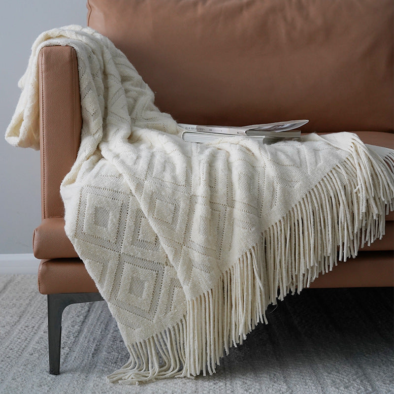 Aurelyn Jacquard Knit Blanket | Homio Somna