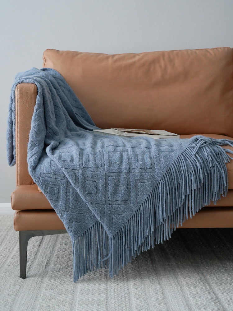 Aurelyn Jacquard Knit Blanket | Homio Somna