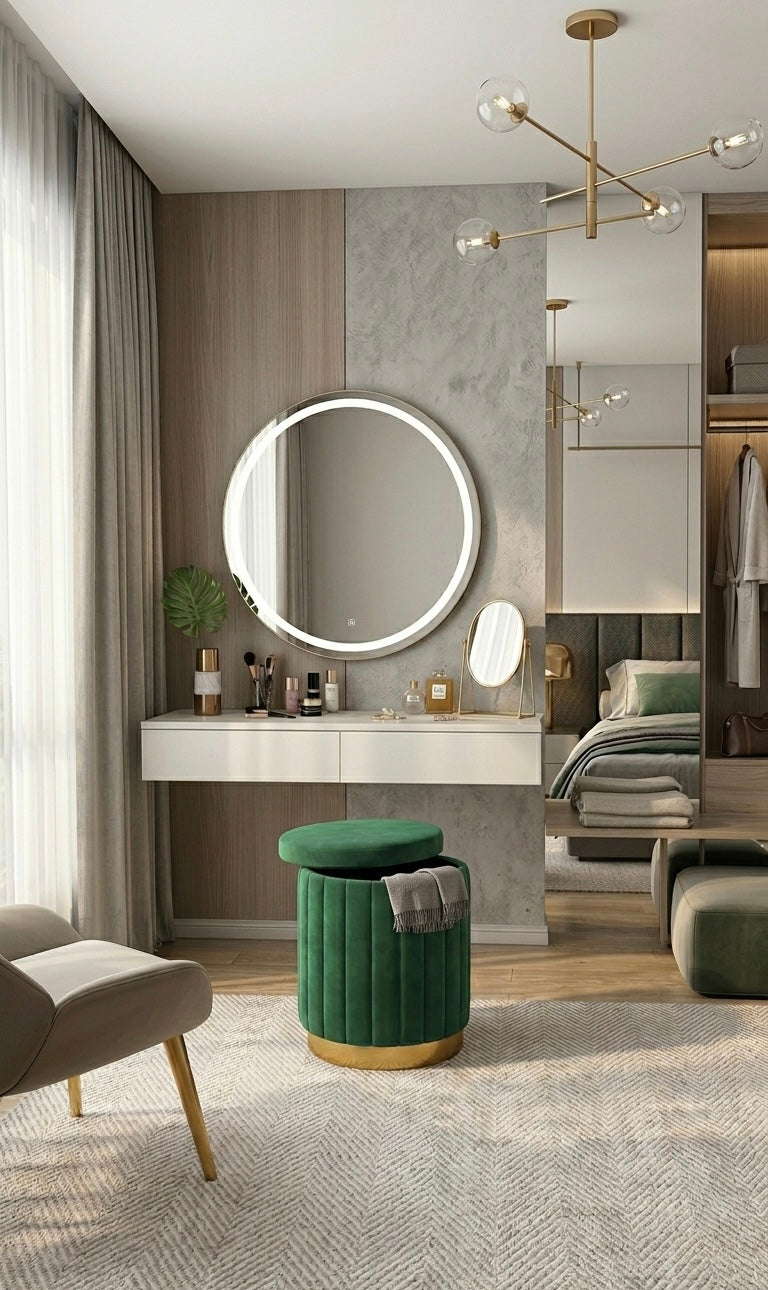 Luna Stool Seat with Lift-Top Storage | Homio Domus