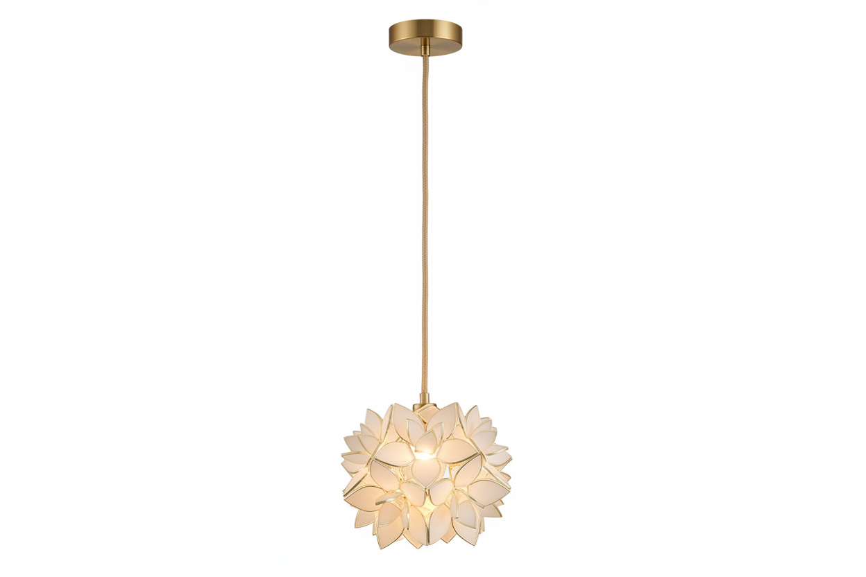 Veda Glass Flower Chandelier | Homio Lumina