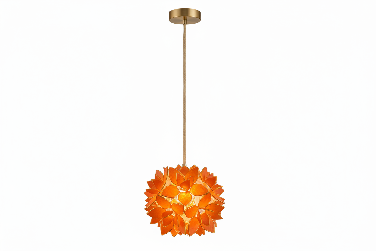 Veda Glass Flower Chandelier | Homio Lumina
