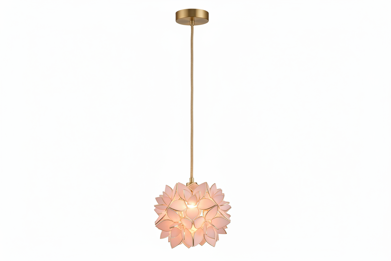 Veda Glass Flower Chandelier | Homio Lumina