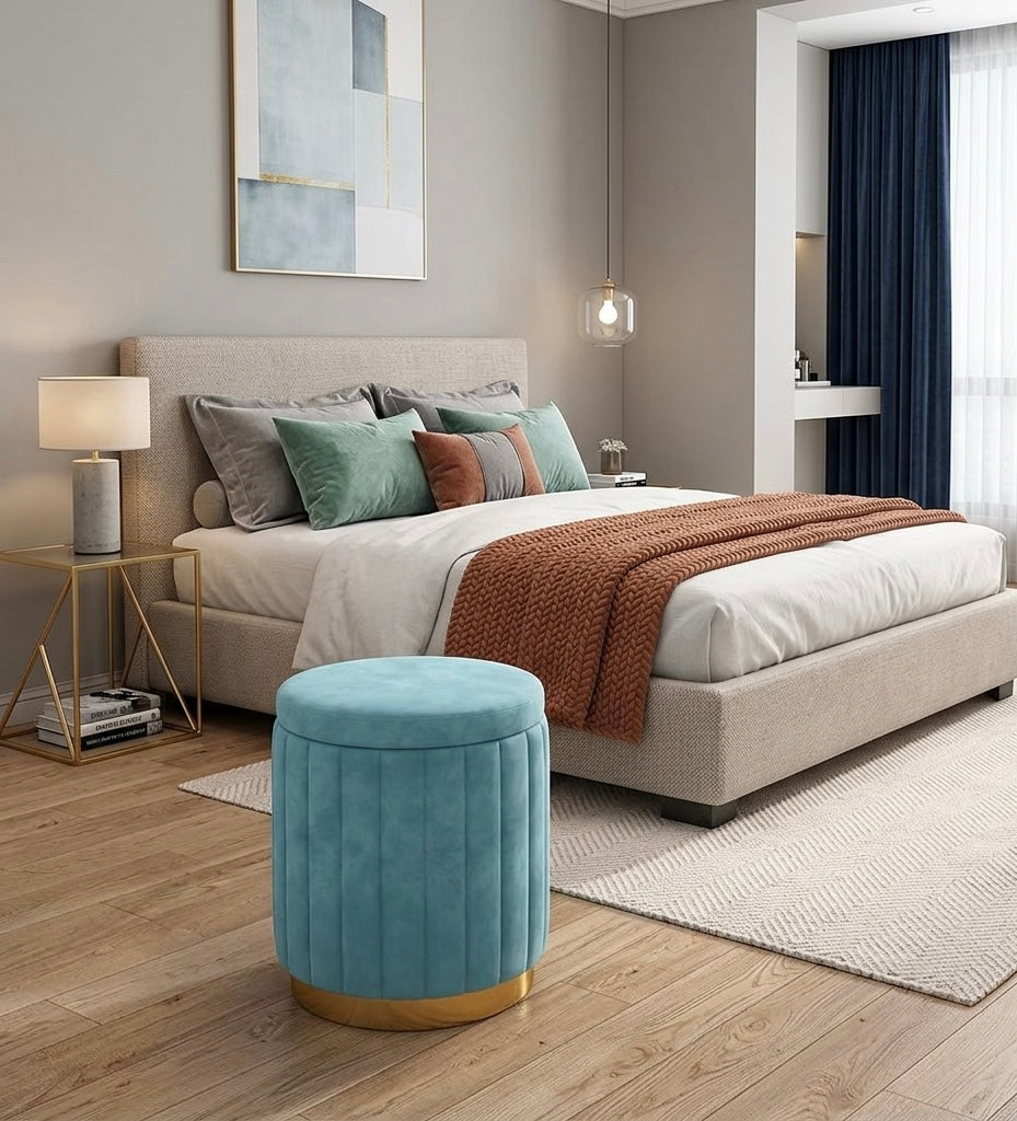 Luna Stool Seat with Lift-Top Storage | Homio Domus