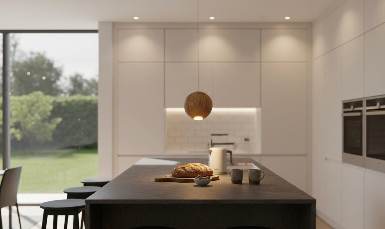 Petra Wood Sphere Pendant | Homio Lumina