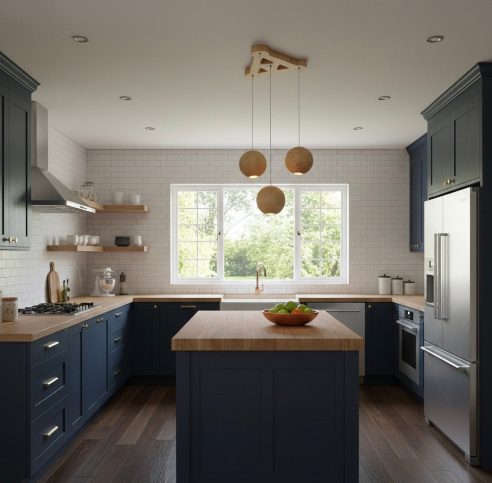 Petra Wood Sphere Pendant | Homio Lumina